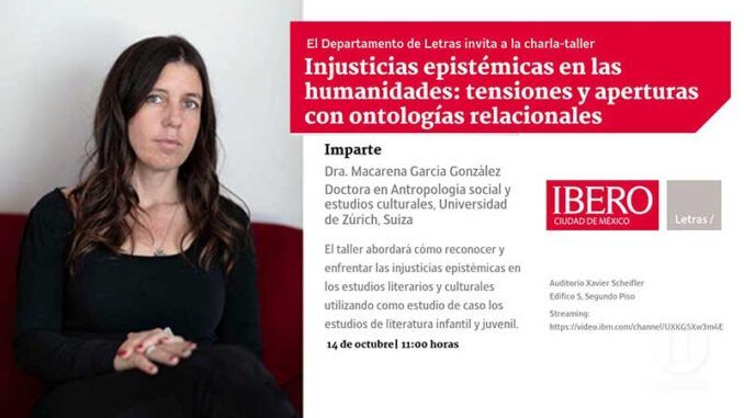Dos conferencias de la investigadora en literatura y cultura infantil y juvenil Macarena García González     