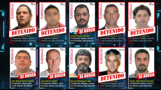 Se eleva a cinco el número de detenidos de la lista de “Los 10 más buscados”